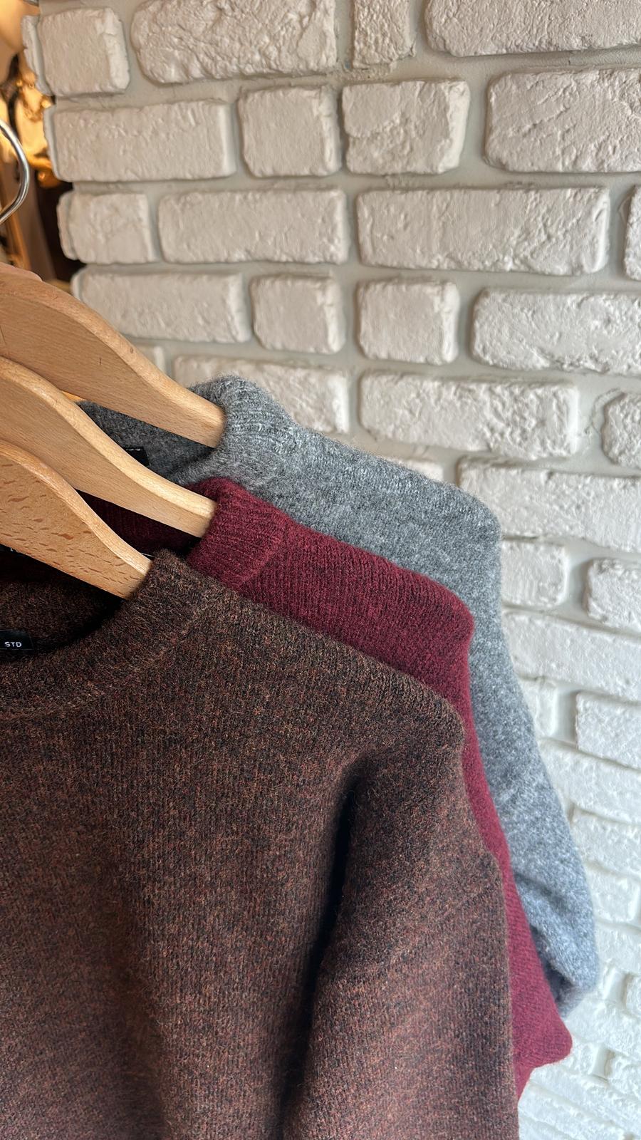 Bisiklet Yaka Triko Kazak