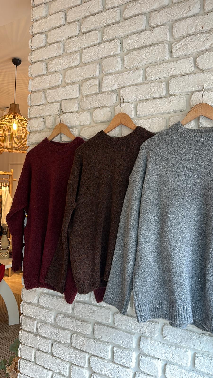 Bisiklet Yaka Triko Kazak