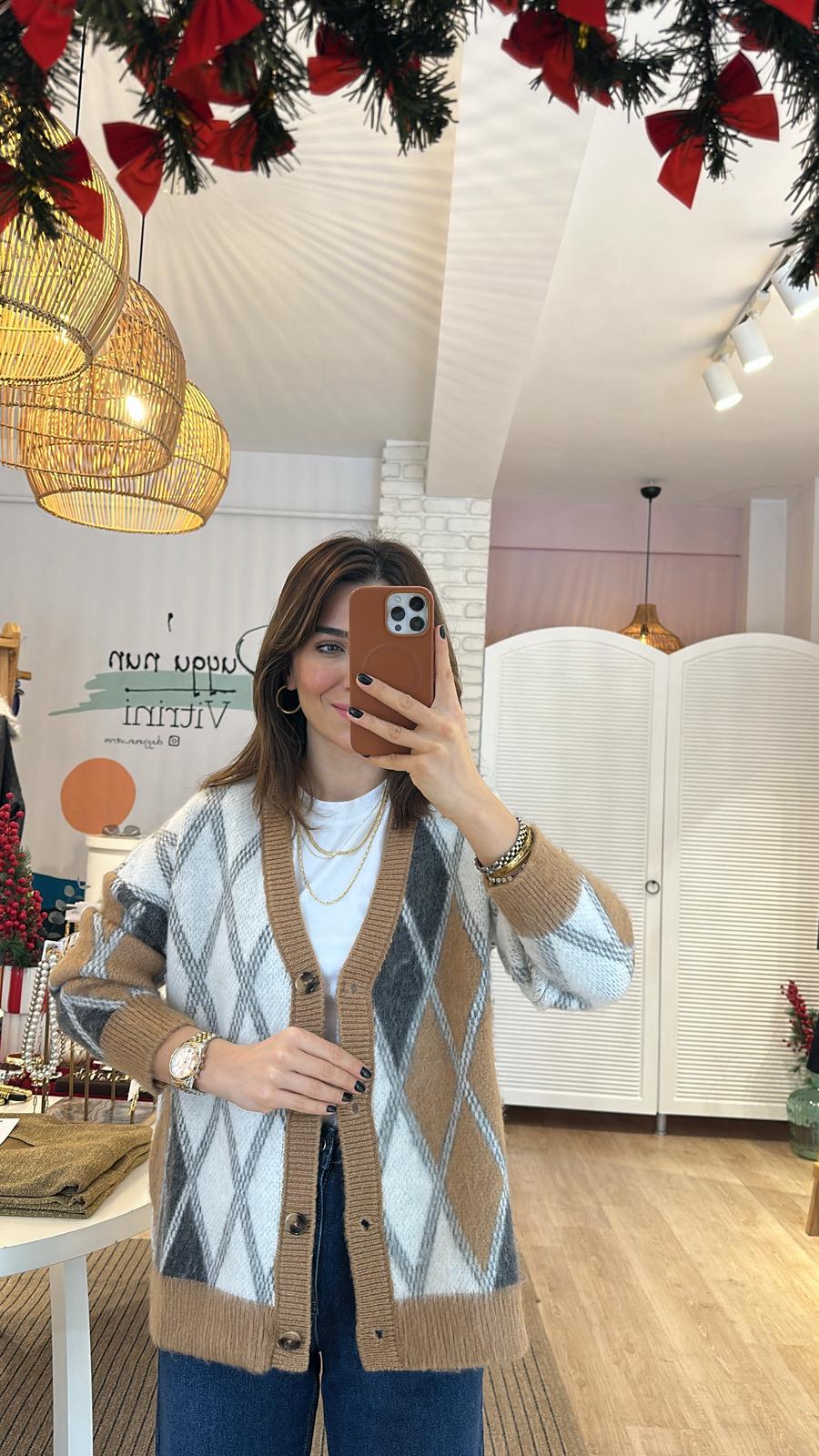 Baklava Desenli Hırka