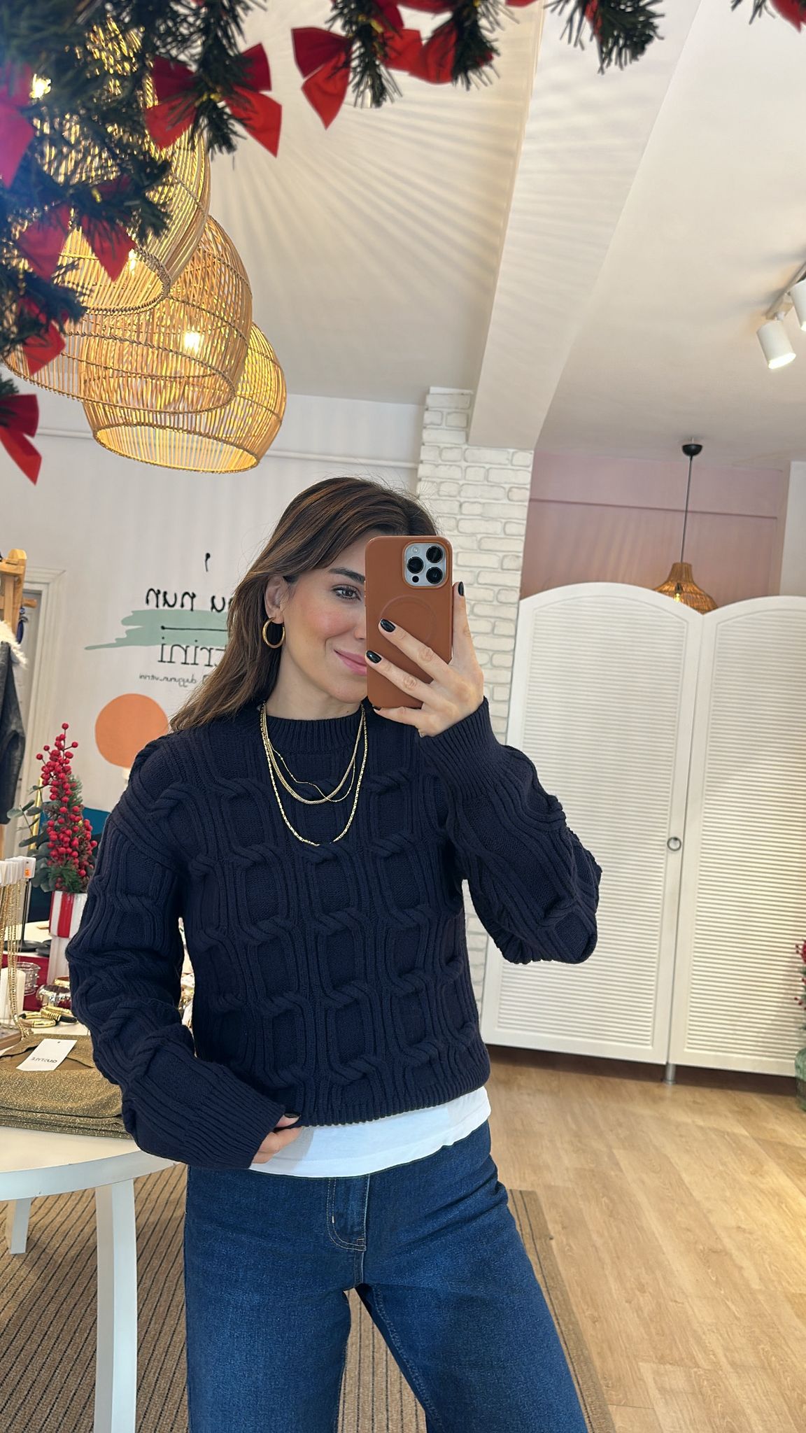 Bisiklet Yakalı Örgü Kazak