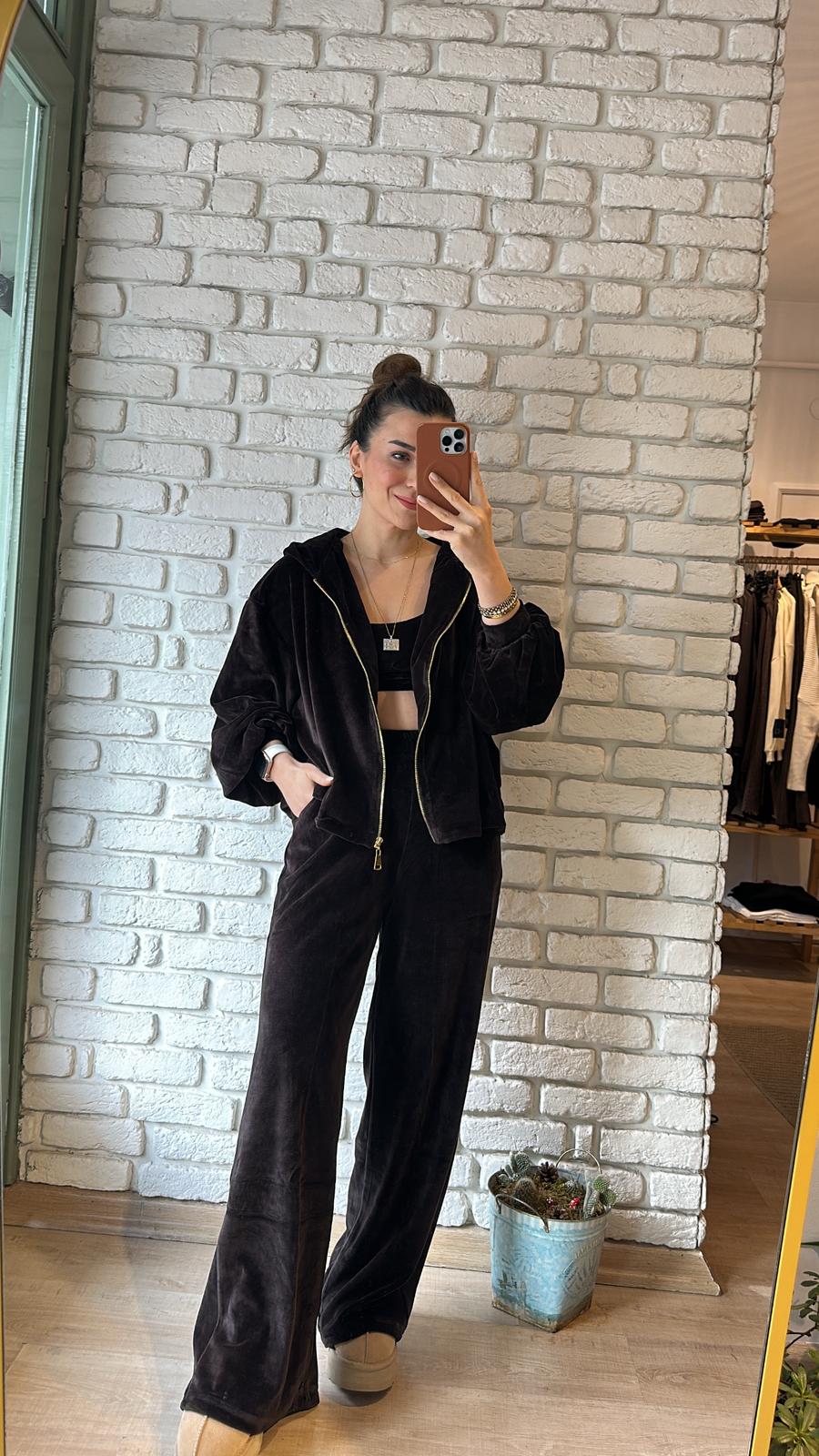 Kadife 3lü Eşofman Takımı