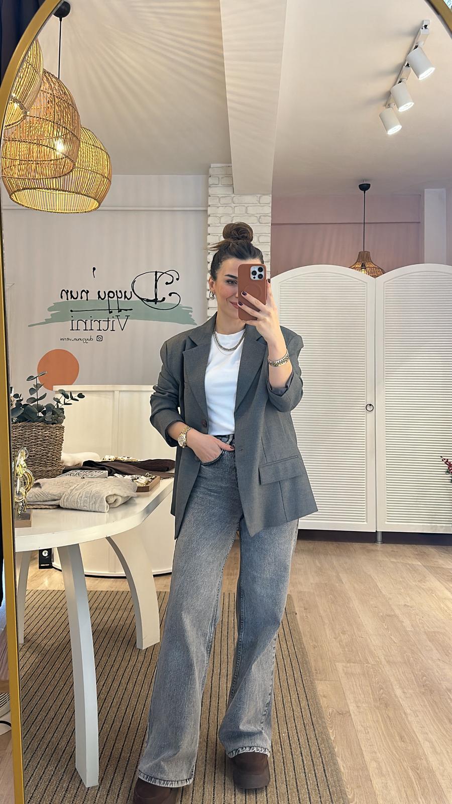 Yüksek Bel Bol Pant.