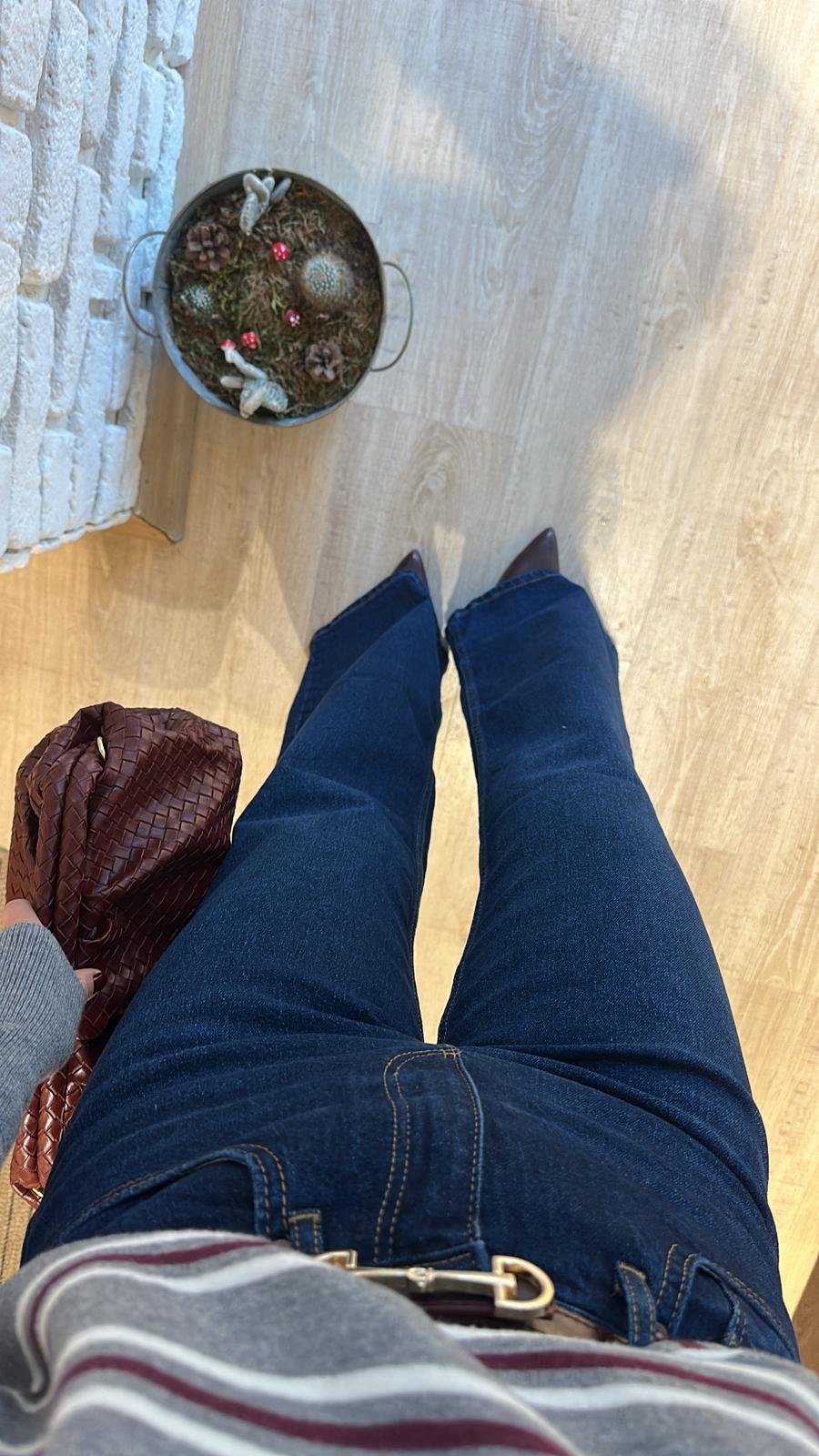 Yüksek Bel Palazzo Kalıp Jean