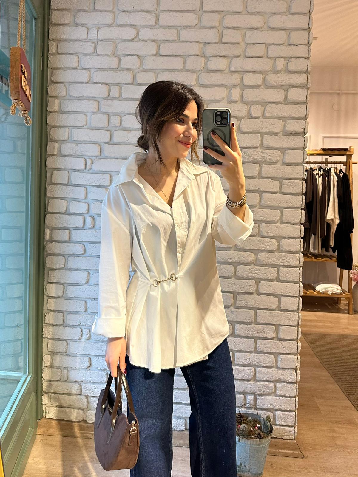 Tokalı Poplin Gömlek