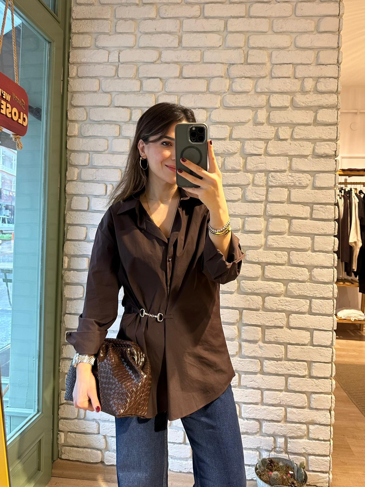 Tokalı Poplin Gömlek