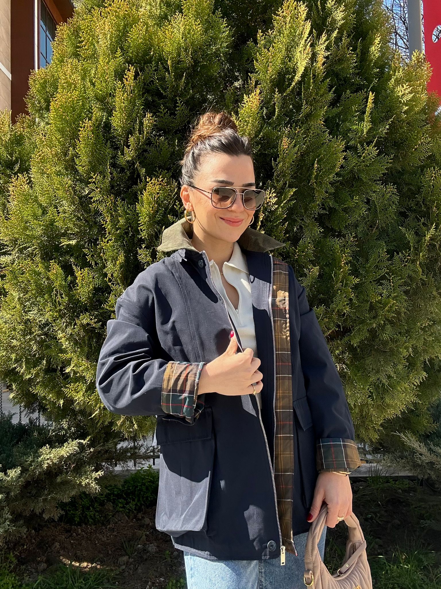 Oversize Kalıp Kısa Trençkot