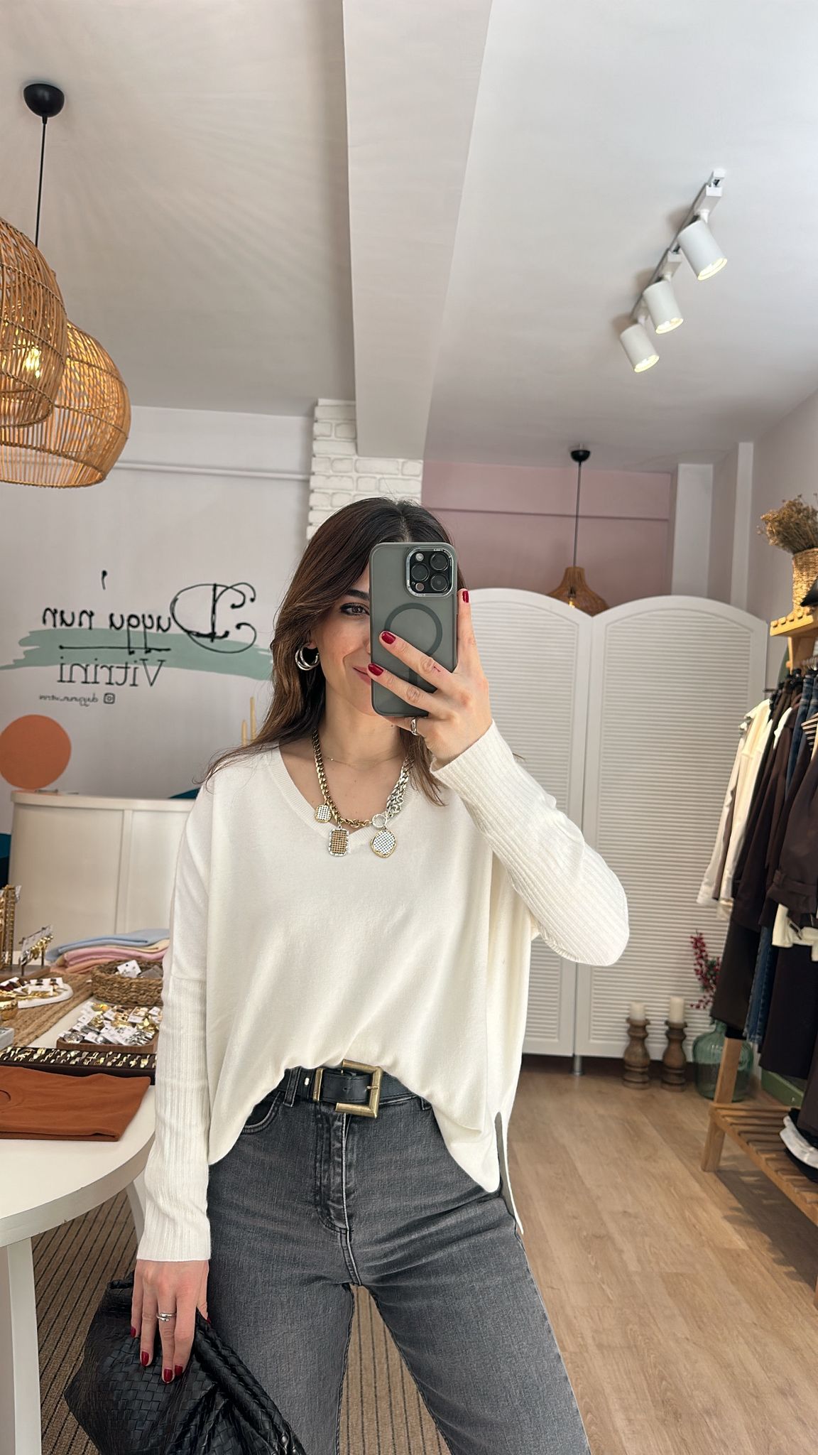 V Yaka Döklümlü Triko