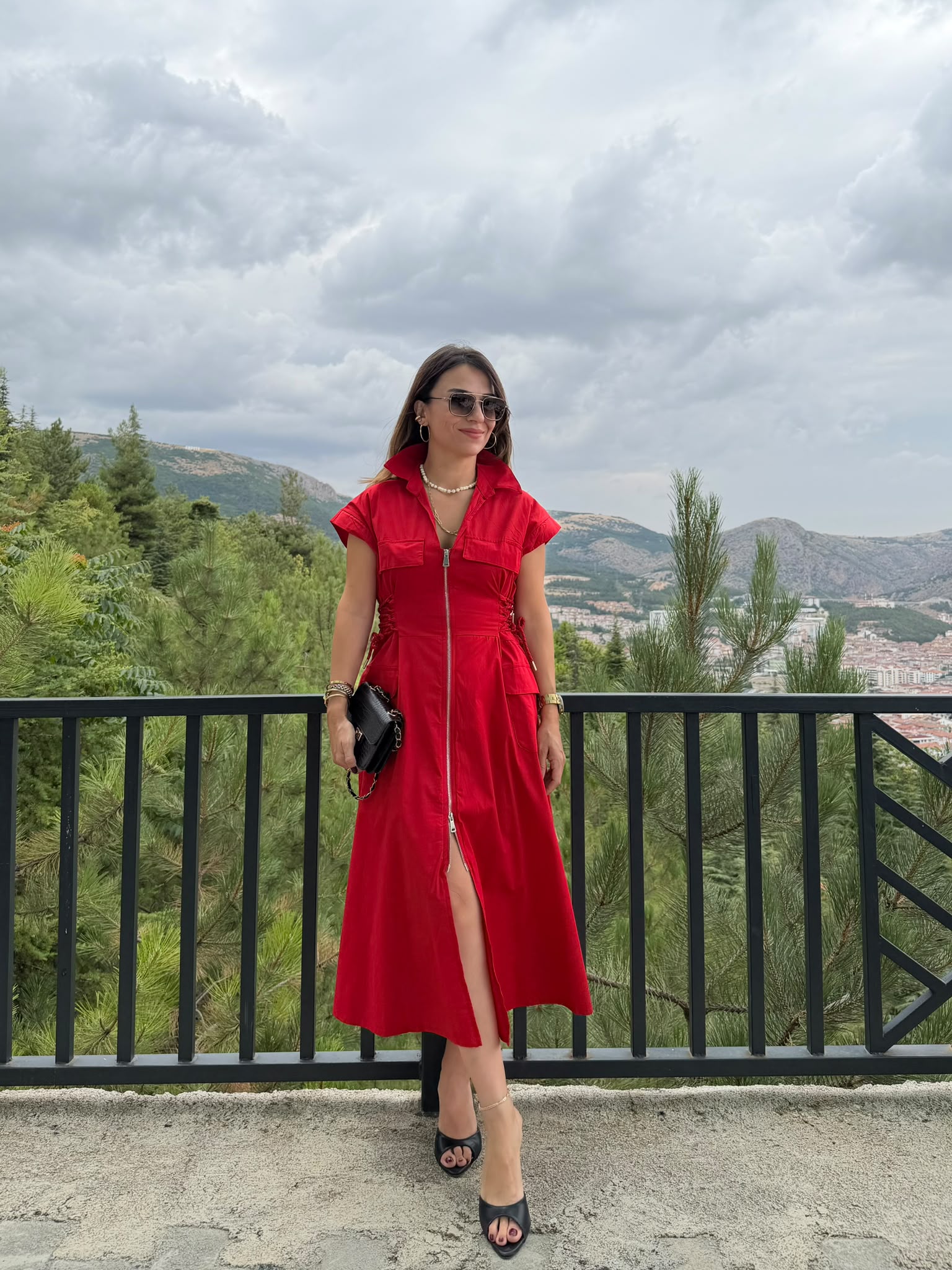Tasarım Poplin Elbise