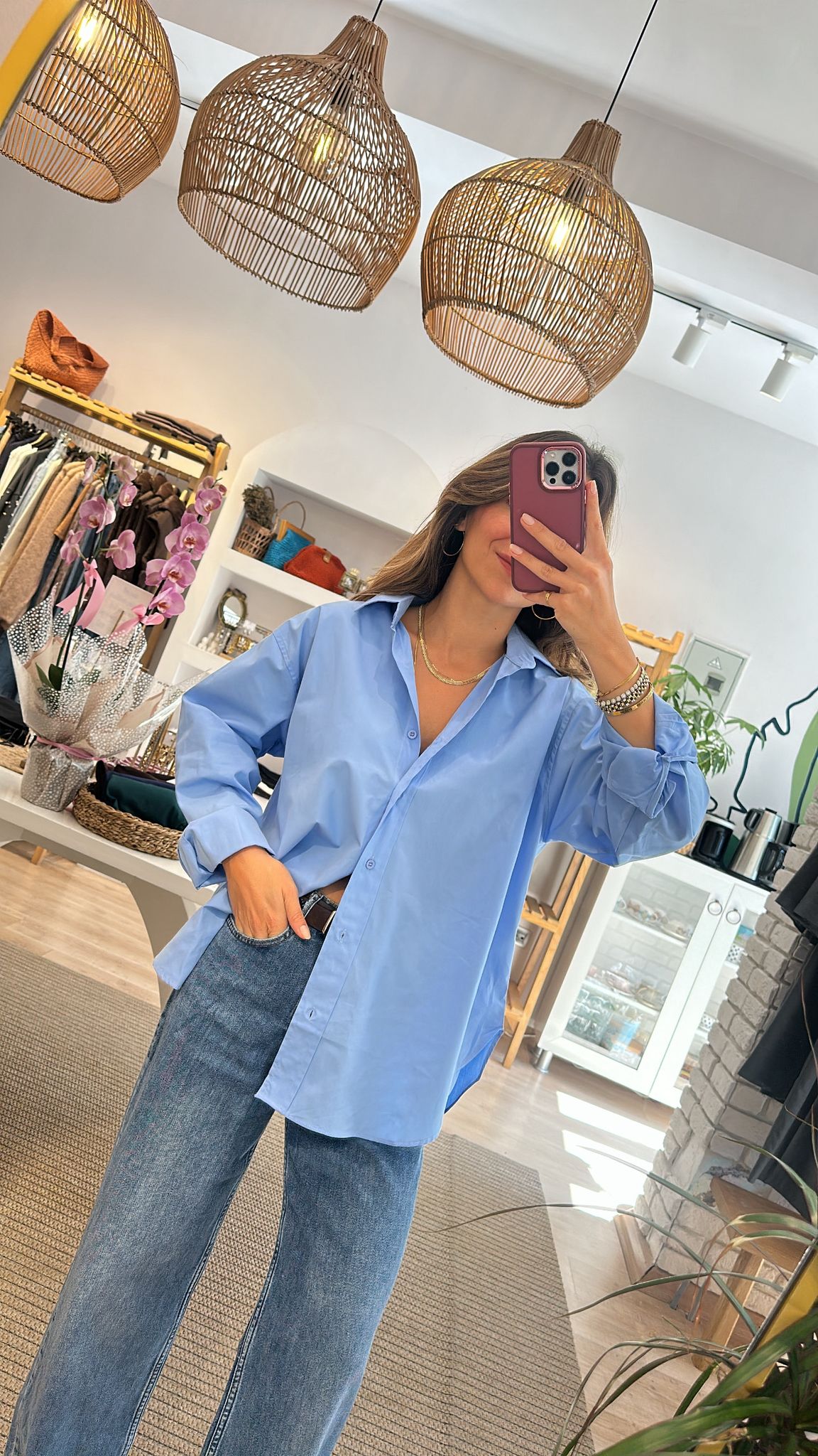 Oversize Poplin Gömlek