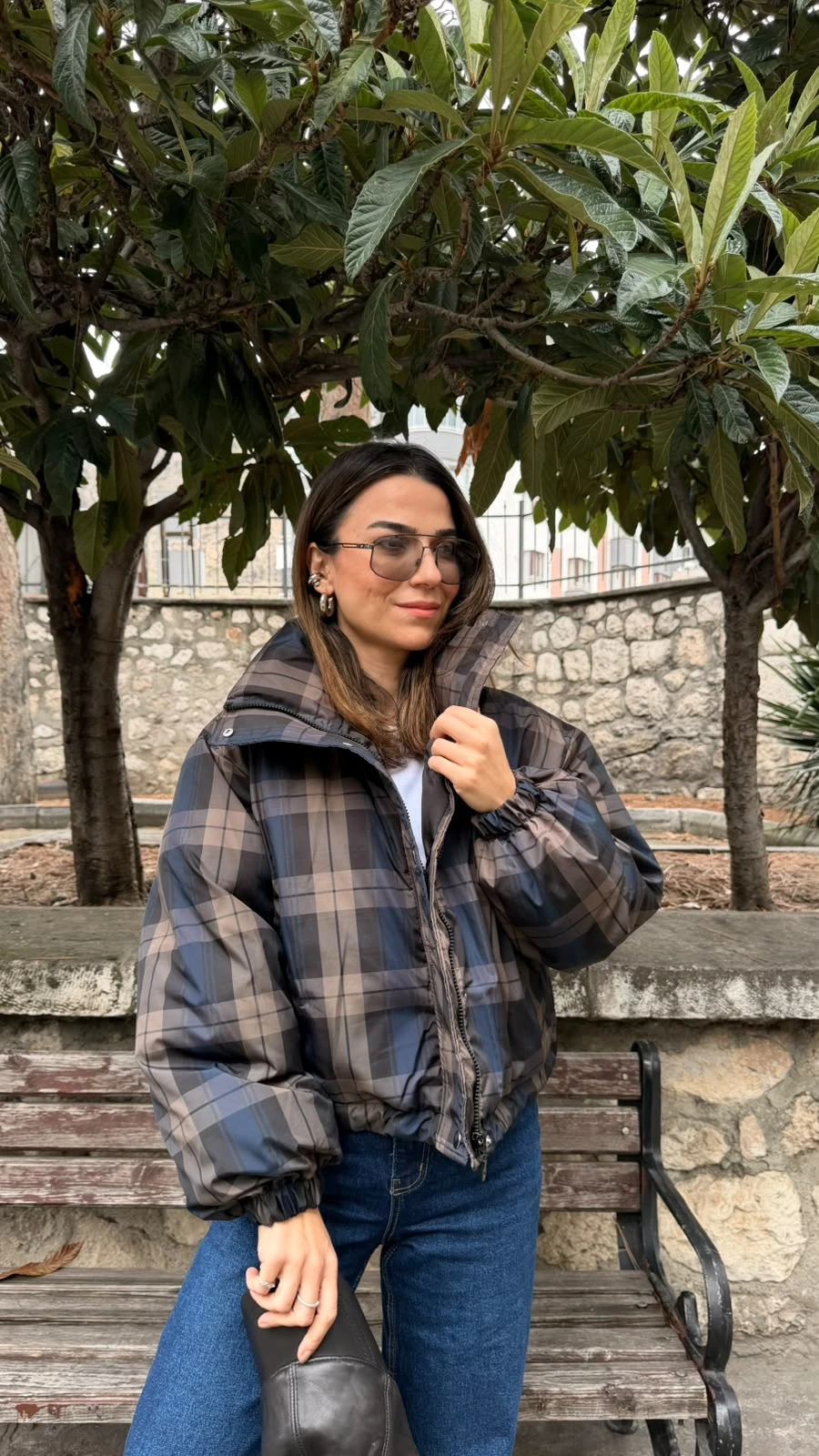 Dik Yaka Şişme Mont