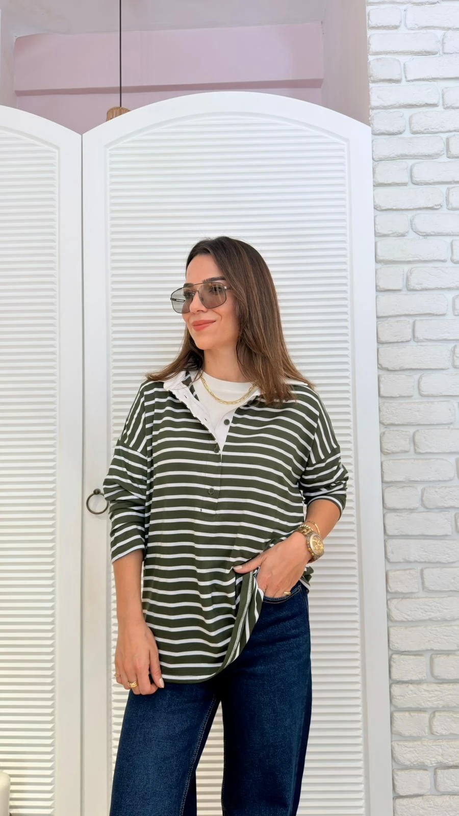 Yakalı Çizgili Basic