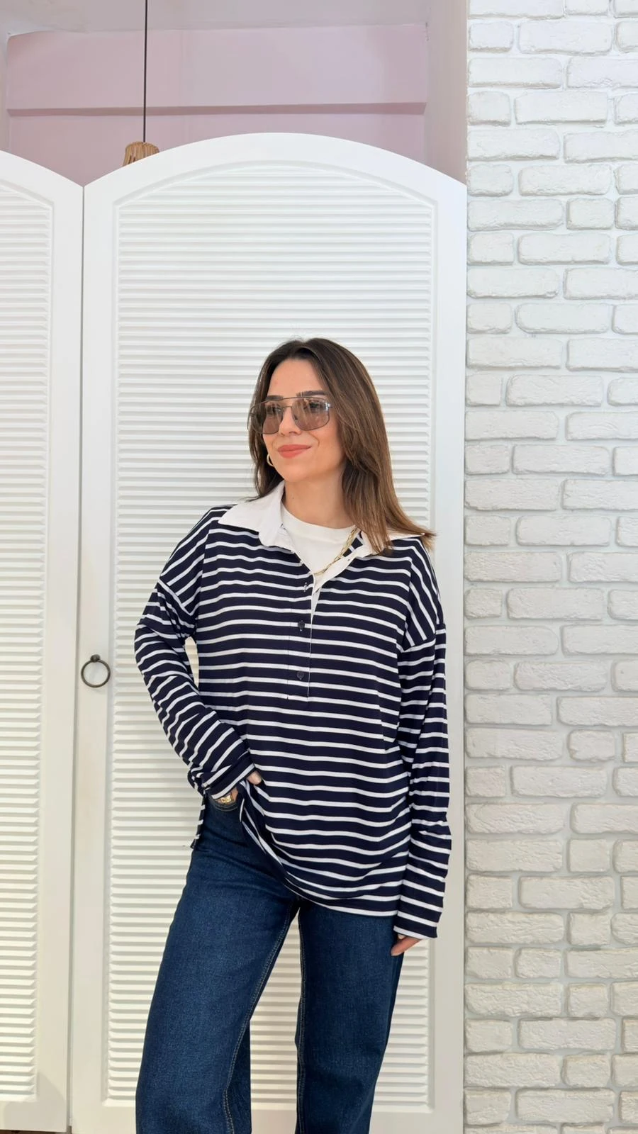 Yakalı Çizgili Basic