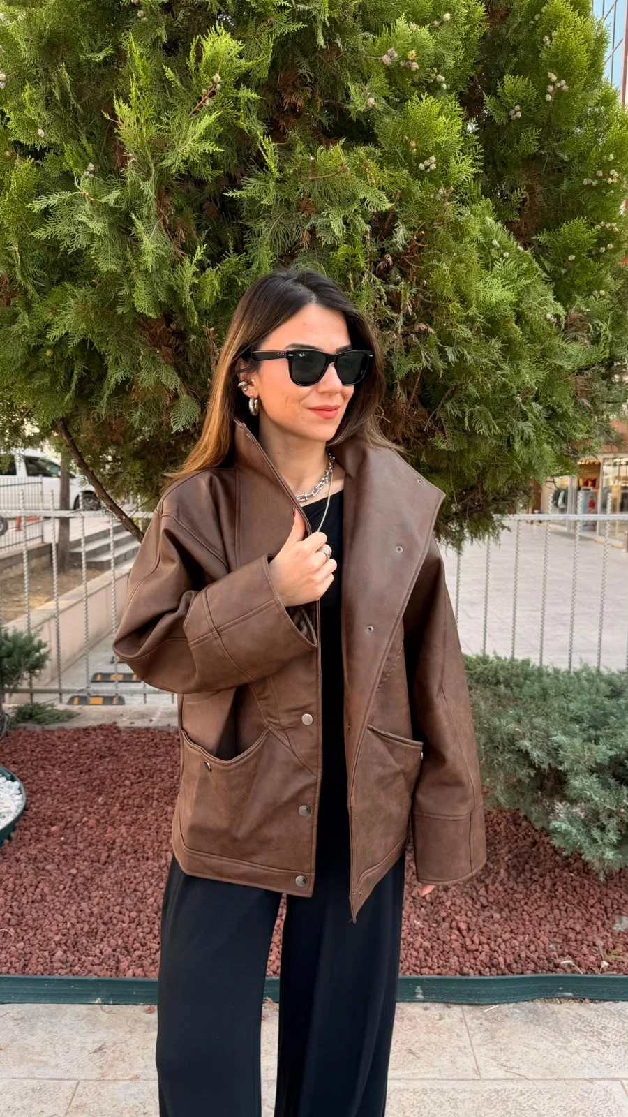 Oversize Deri Mont